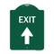 Signmission Designer Series Exit Exit W/ Up Arrow, Green & White Aluminum Sign, 18" H, 24" L, GW-1824-24030 A-DES-GW-1824-24030 - alternate 1